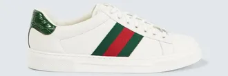 Gucci Ace Web Stripe leather sneakers