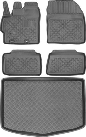 OEM Toyota Yaris Iv Hatchback 2019 Set - Alfombrillas Para Coche + Alfombrilla Para Maletero