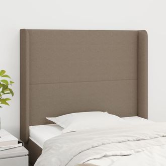 vidaXL Cabecero Con Orejas De Tela Gris Taupe 103x16x118/128 Cm Vidaxl