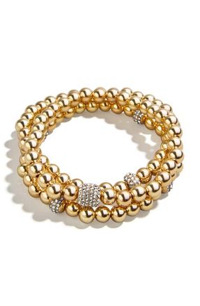 BaubleBar Pav&eacute; Pisa Bracelet Set in Brass/glass Crystal at Nordstrom