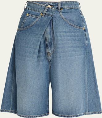 Darkpark Ines Crossover Denim Shorts