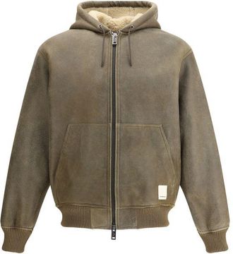 Emporio Armani Brown Lamb Ovis Aries Aries Mens Bomber