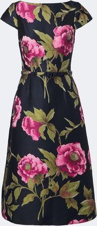 Carolina Herrera Floral jacquard midi dress