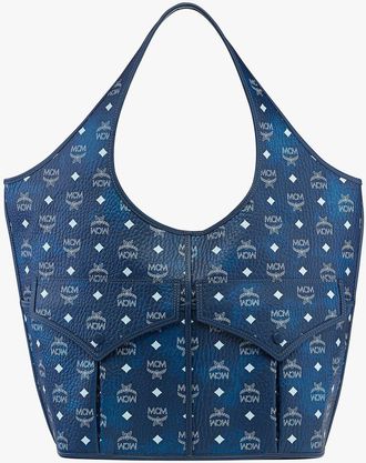 MCM Aren Mama Shopper In Visetos