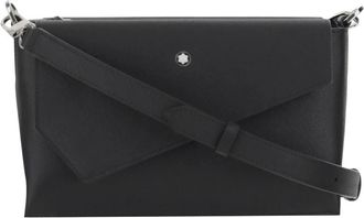 Montblanc Schoudertas van gestructureerd leer met logo - Heren - Schoudertassen - Zwart - ONE Size - Leer - Tassen