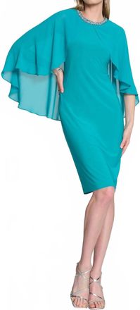 Joseph Ribkoff Knee-Length Sheath Dress In Ocean Blue