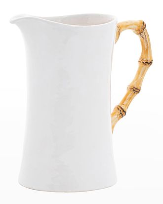 Juliska Bamboo Ceramic Large Pitcher - Natural