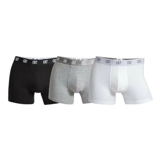 CR7 Cristiano Ronaldo Basic 3-Pack Trunk Boxer Briefs Underwear in Black Men