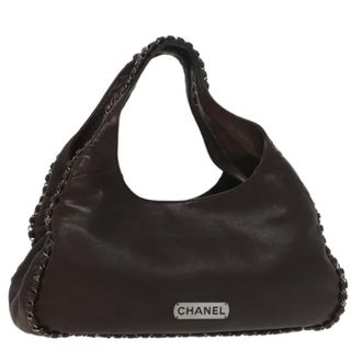 Chanel Tweedehands leren handtassen - Dames - Pre-owned - Bruin - Maat: ONE Size Leer
