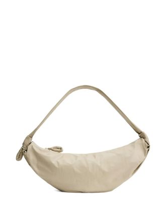Christophe Lemaire Croissant leren schoudertas - Beige