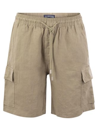 Vilebrequin Pantalones cortos de bermudas de carga de lino vilebrequ&iacute;n