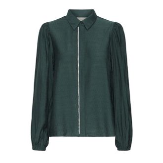 Ichi Ichi, Dames, Blouses & Shirts, Groen, Maat: XS