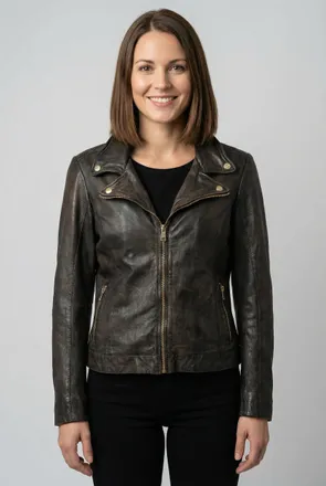 Mauritius Lederjacke MAURITIUS MWEvina, Damen, Gr. 4XL (48), antique schwarz, Obermaterial: 100% Schafsleder. Futter: 100% Baumwolle. &Auml;rmelfutter: 100% Polyeste