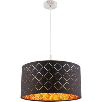 Globo Lighting Lampada a sospensione - Clarke - nero - metallo - ø 40cm - Globo