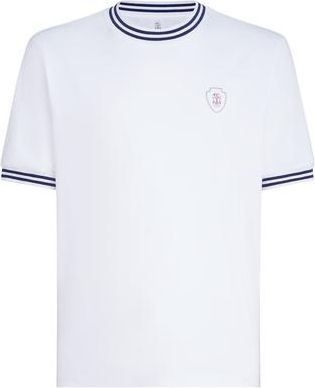 Brunello Cucinelli Jersey T-shirt in White at Nordstrom, Size Xxx-Large Eu
