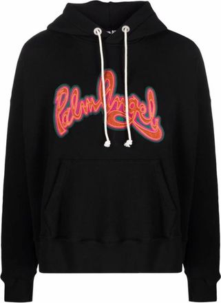 Palm Angels Gedurfd Logo Hoodie in Leendig Oranje - Heren - Hoodies - Zwart - M - Hoodies & sweatvesten