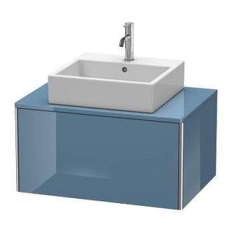 Duravit Mueble De Pared Duravit Xsquare 80.0 X 54.8 Cm, 1 Extra&iacute;ble, Color (frente/cuerpo): Laca De Alto Brillo Stone Blue - Xs490004747