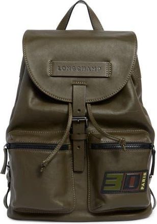Longchamp 3D Signature Medium Leather Backpack in Terra at Nordstrom Rack