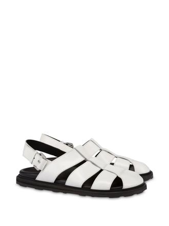 Moschino Lakleren sandalen - Wit
