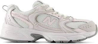 New Balance Ni&ntilde;os 530 Lace en Gris/Rosa, Cuero, Talla 35.5