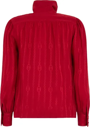 Gucci Womens Silk Shirt Fire