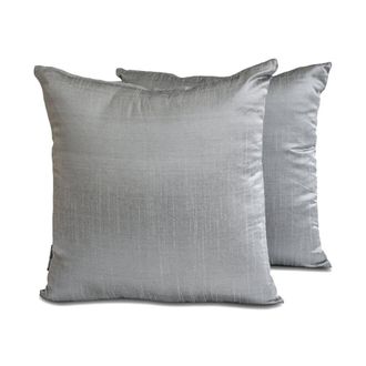 OEM Funda De Almohada Lumbar De Lujo Homecentric, Gris Plateado, 30,5 Cm X 61 Cm, Paquete De 2, Funda De Almohada Rectangular De Ray&oacute;n De Color Liso, Adec