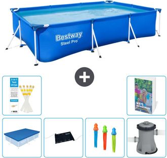 Bestway Piscina Bestway Steel Pro Rectangular - 300x201x66 Cm - 7-piezas S37