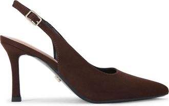 Carvela Womens Corletta Sling Court Heels - Brown Fabric - Size UK 3