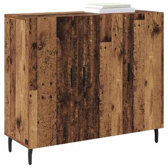 Berkfield Home Sideboard with Storage with Door Brown 90 x 34 x 80 cm Engineered wood
