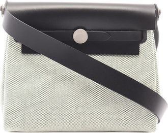 Herm&egrave;s Pre-owned Hermes Military Toile and Vache Hunter Herbag Zip 20 Ladies VL628R13H2FDC4OK