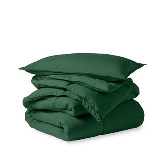 Bare Home All-Season Down Alternative Comforter Set in Forest Green at Nordstrom, Size Queen
