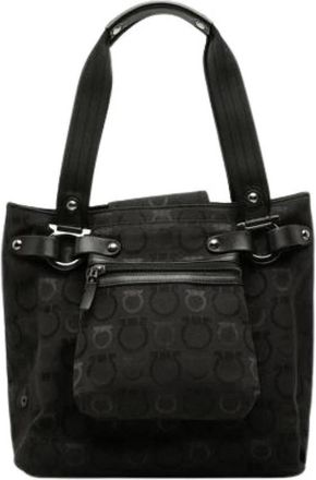 Ferragamo Pre-owned Tote Bag - Dames - Vintage Shopper - Zwart - ONE Size - Leer - Vintage