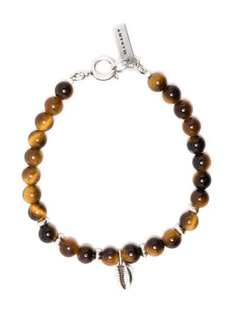 Isabel Marant Bracciale Stonehenge con perline - Marrone