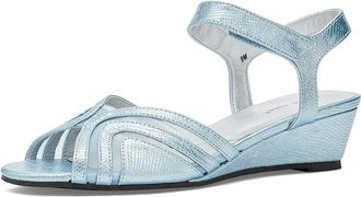 David Tate Admire Womens Shoes Blue Lizard Print : 10.5 WW (EE), Leather