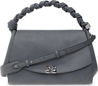 Ganni Logo Handtas - Dames - Tassen - Grijs - Maat: ONE Size Zijde