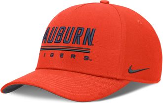 Nike Auburn Sideline Practice Rise Nike Mens Dri-FIT College Adjustable Hat in Orange | NC0689LAUN-RKB