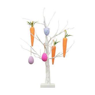 Nearly Natural 2-ft Pre-Lit Artificial Easter Egg and Carrots Ornament Twig Tree with 24 Warm White LED Lights at Nordstrom