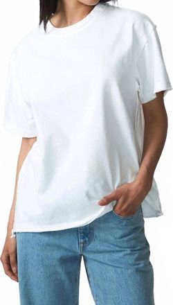 Slvrlake Denim Oversize Short Sleeve Tee In Natural White