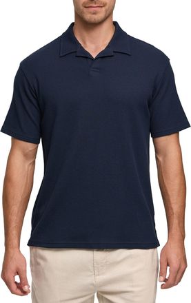 Indicode Poloshirt INDICODE INBimle, Herren, Gr. XXL, sky captain, Single Jersey, Obermaterial: 60% Baumwolle, 40% Polyester, Waffelmuster, regular fit normal,