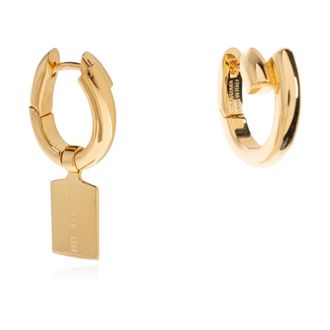 Balenciaga Messing Oorbellen met een Asymmetrische Vorm - Dames - Oorbellen - Geel - ONE Size - Accessoires