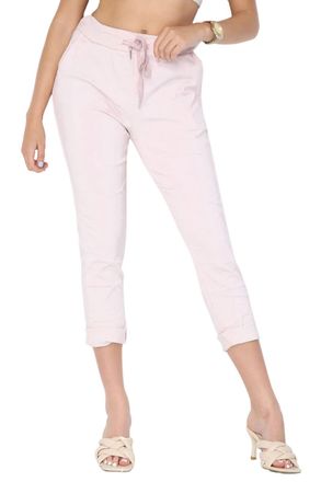Generic Dolce Fashion Womens Plain Magic Trousers - Ladies Italian Yoga Pants Lagenlook Jogger Active Casual Stretchy Joggers Pant (Pink, 16-22)