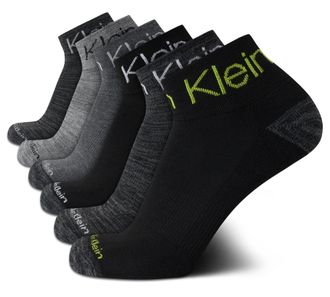 Calvin Klein Mens Quarter Socks - 6 Pack Breathable Cushion Athletic Quarter Length Ankle Socks for Men for Running & Workout, Grey/Black Assorted, 5-12 UK