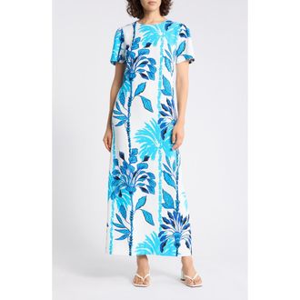 Lilly Pulitzer Charlee Short Sleeve Maxi Dress in Coconut Sway In The Breeze at Nordstrom Rack, Size 00