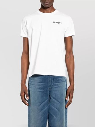 Off-white cotton slim-fit t-shirt