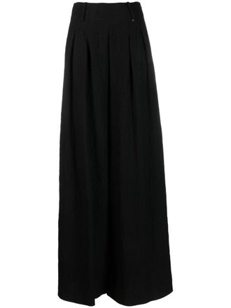 Nissa high-waisted flared trousers - Black