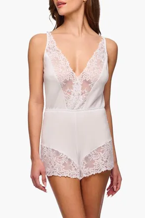 Cosabella Carmela Sleep Romper in White at Nordstrom, Size X-Large