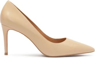Kazar Klassieke beige pumps op een middelhoge stilettohak - Dames - Pumps - Beige - 40 EU - Leer - Schoenen