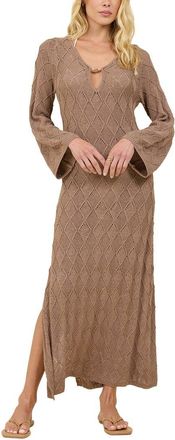 Surf Gypsy Plunge Diamond Knit Maxi Dress