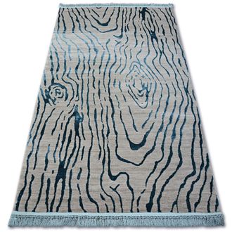 RugsX Rugsx - Alfombra Acr&iacute;lica Manyas 195aa Franjas Gris/azul Blue 80x150 Cm