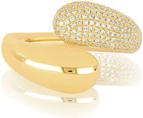 EF Collection Double Dome Diamond Ring in 14K Yellow Gold at Nordstrom, Size 8